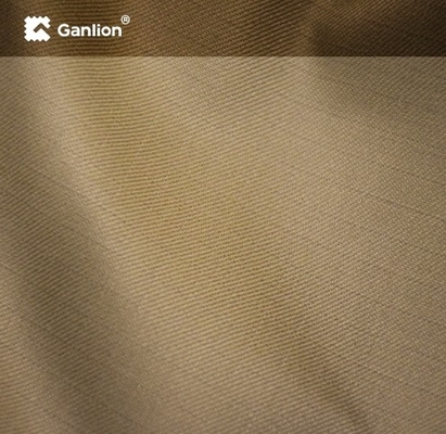 Khaki Poly Cotton Fire Resistant Clothing Materials Twill 2/1