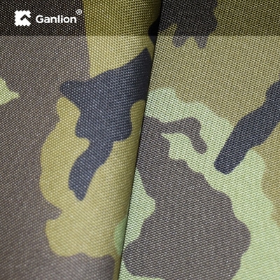 100% Polyester Waterproof Camo Canvas Fabric High Hydrostatic Pressure Coating