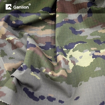IRR Spandex Nylon Cotton Ripstop Twill Fabric Anti Bacterial