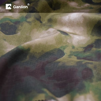 Nylon Cotton IRR WR Green Ruins Camo Anti Infrared Fabric Anti UV Ripstop 2*2