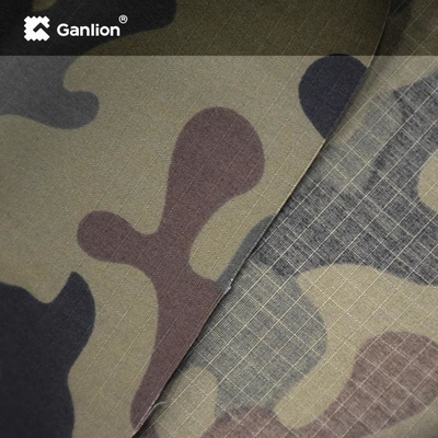 PU Coating Ripstop Camo Stretch Fabric For Outdoor Military Equipment