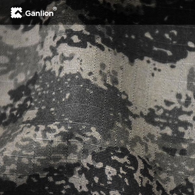 Ripstop Polyester Cotton Spandex Camo Stretch Fabric 232GSM