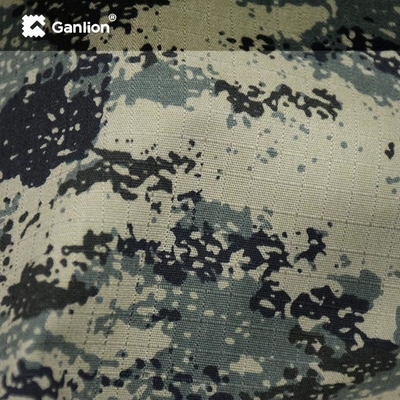 Ripstop Stretch Camouflage Fabric 232GSM Consist Of Polyester Cotton Spandex