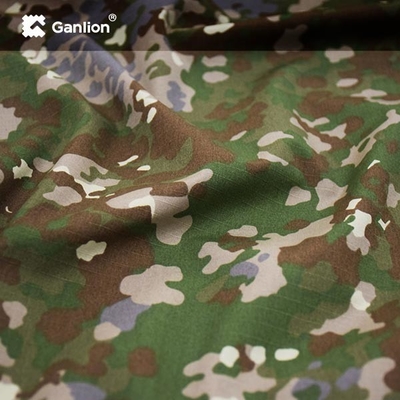 WR IRR Nylon Cotton Ripstop Outdoor Camo Fabric Antiwinkle For Raincoat