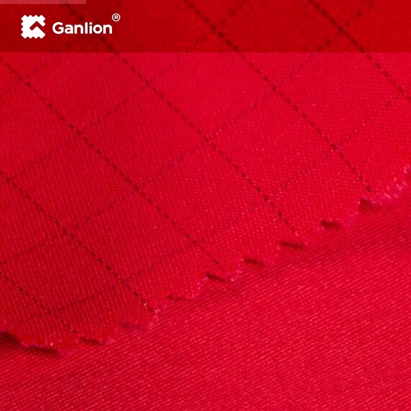 Red WR OR Water Repellent Cotton Polyester Fabric Antistatic