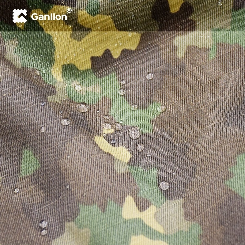 WR OR Waterproof Camo Canvas Fabric
