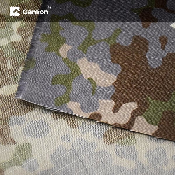 Nylon Cotton Ripstop WR IRR Outdoor Camo Fabric Antiwinkle For Raincoat