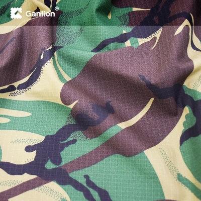 Jungle Camouflage Ripstop Twill Nylon Cotton Fabric Width