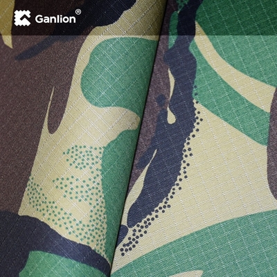 Jungle Camouflage Ripstop Twill Nylon Cotton Fabric Width