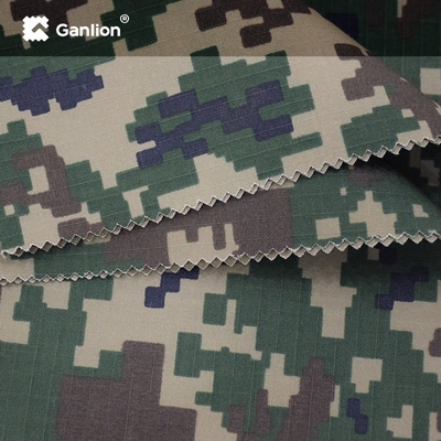 Polyester Cotton  Army Camo Military Uniform Fabric 240GSM