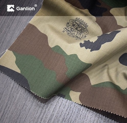 High Color Fastness Jungle Camouflage Army Fabric Anti Chlorine
