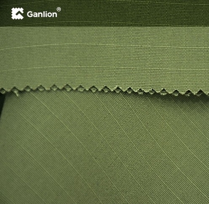 Cotton Nylon IRR WR OR SR Green camouflage Uniform Fabric 225GSM Ripstop 2*2