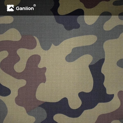 PU Coating Ripstop Camo Stretch Fabric For Outdoor camouflage Equipment