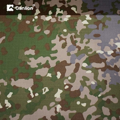 WR IRR Nylon Cotton Ripstop Outdoor Camo Fabric Antiwinkle For Raincoat