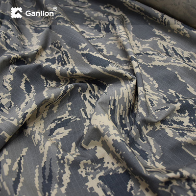 Nylon Cotton Digital Tiger Stripe 230g Outdoor Camo Fabric Ribstop Material