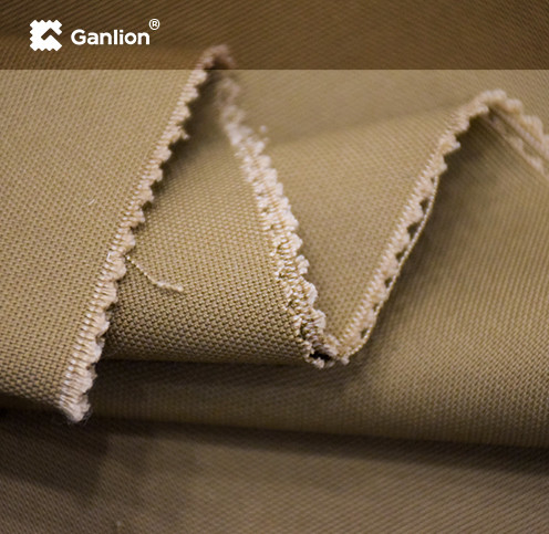 Tan Cotton Poly Spandex Stretched Workwear Fabric Anti Pilling