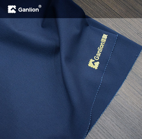 Canvas 1/1 Dark Blue Polyester Work Pants Fabric 250GSM Industrial Washable