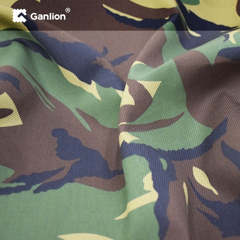Polyester Cotton IRR Jungle Military Camo Anti Infrared Fabric Twill 3/1