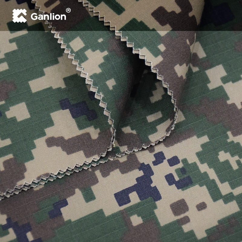 Polyester Cotton  Army Camo Military Uniform Fabric 240GSM