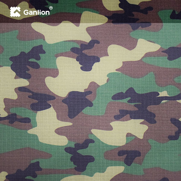 Polyester Cotton Antibacteria AntiUV Jungle Camouflage Outdoor Fabric Ripstop Material