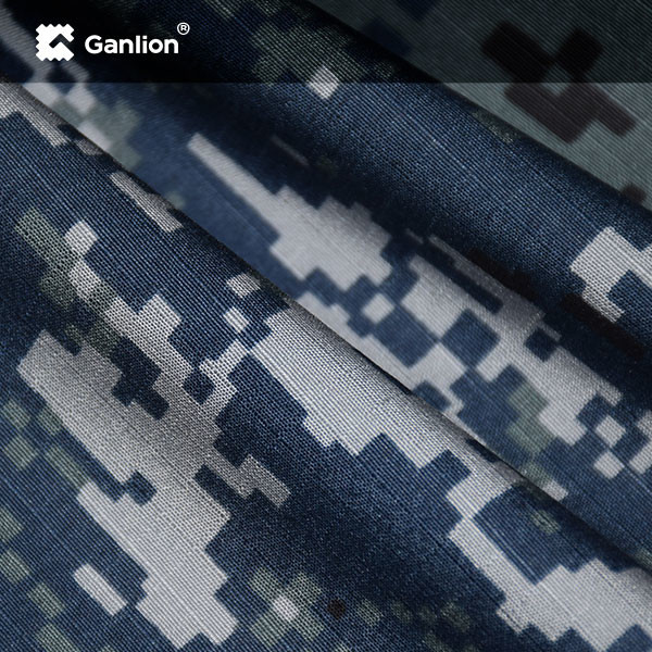 Nylon Cotton 230g Outdoor Camo Fabric Ribstop 2*2 Material For Full Sleeve Shirts